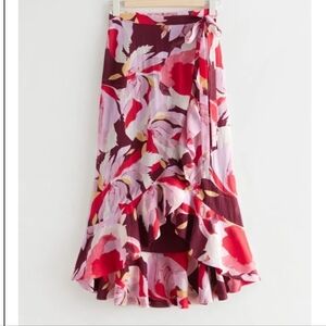 & Other Stories Floral Wrap Maxi Skirt – Size 6